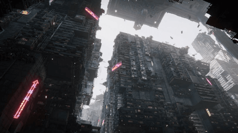 Still from Unity multiplayer sample game, Megacity