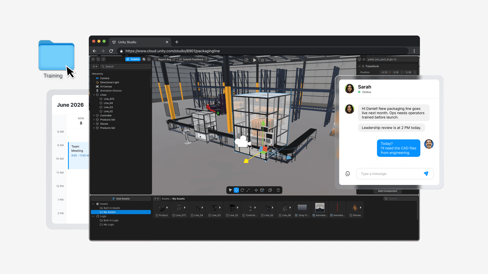 training experience 3D assets Studio