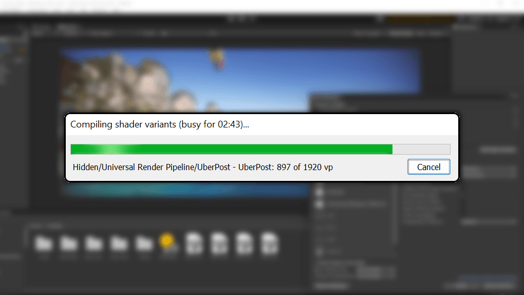Shader variant processing and compilation during project build