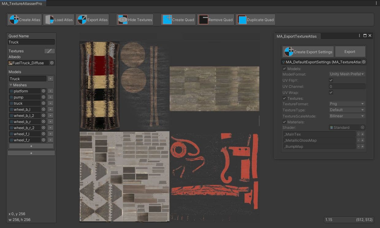 Texture Atlas interface