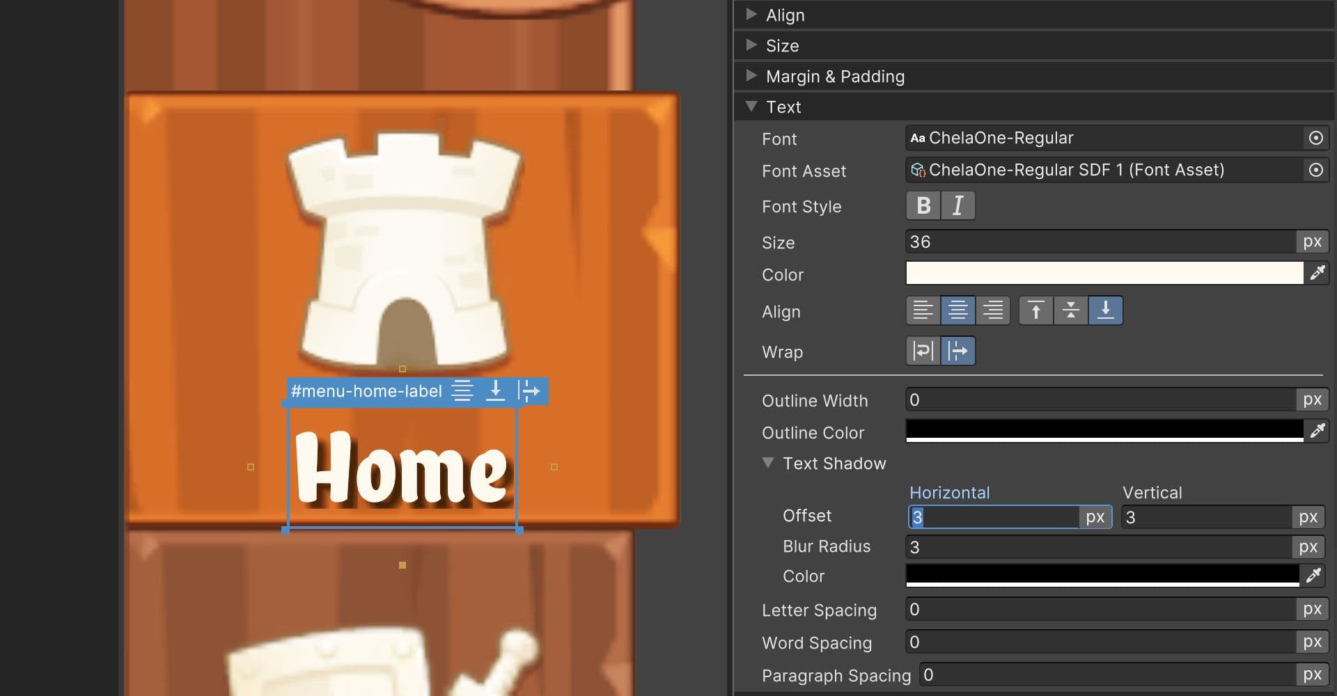 Renderização de texto flexível