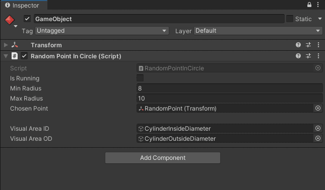 screenshot of design levers in the Inspector