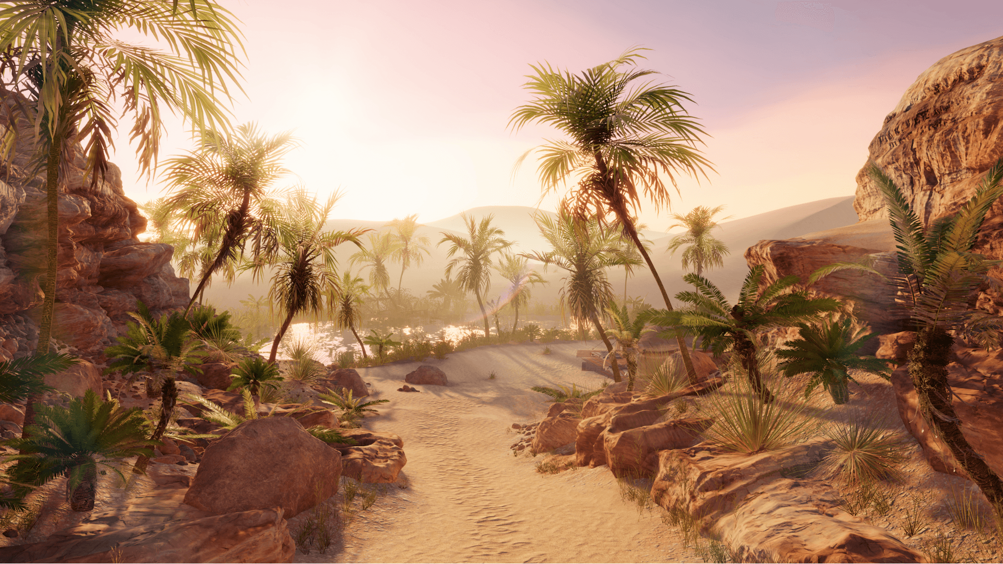Unity URP 3D Sample The oasis environment