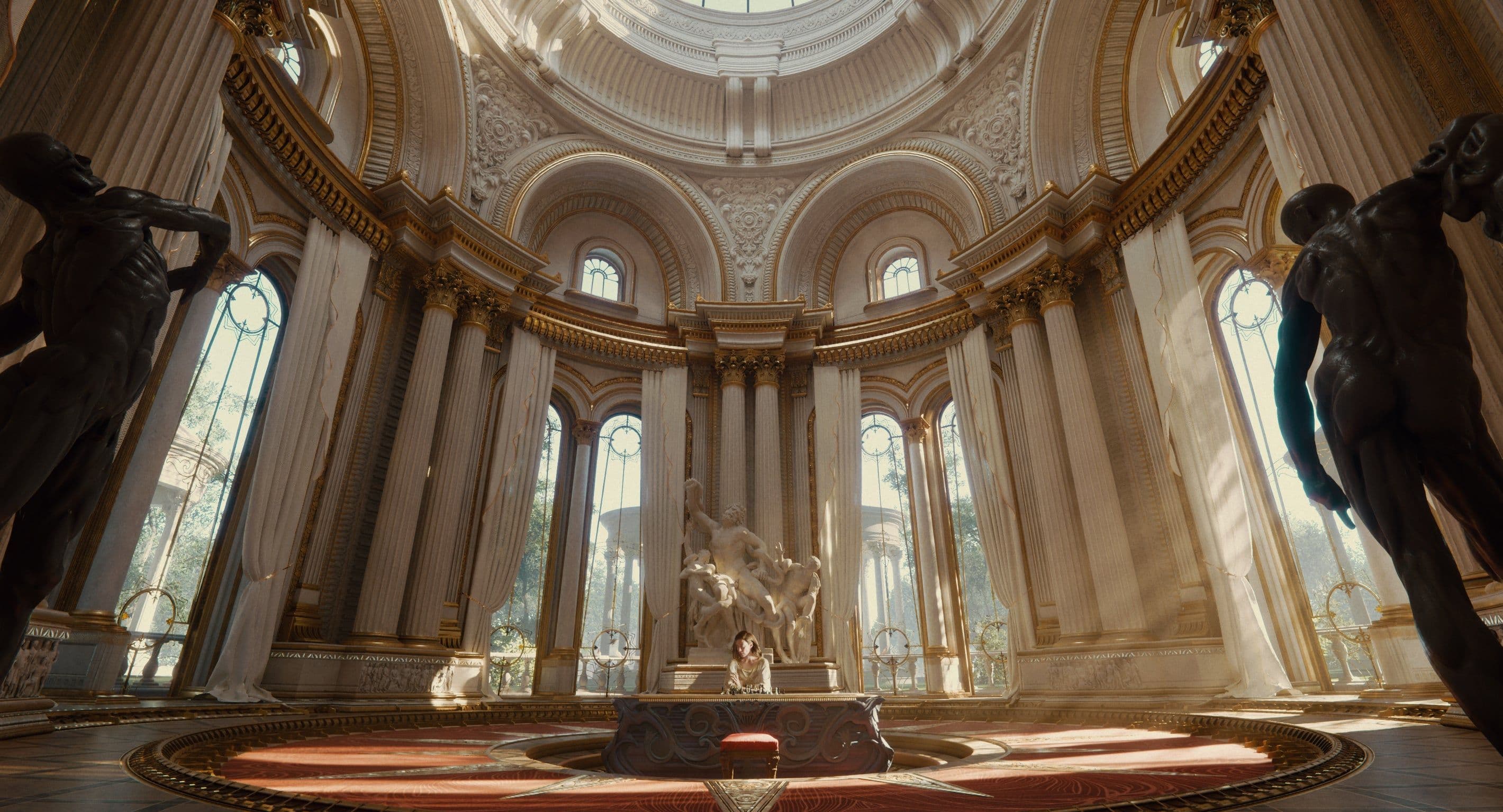 Palace dome with a woman in the middle