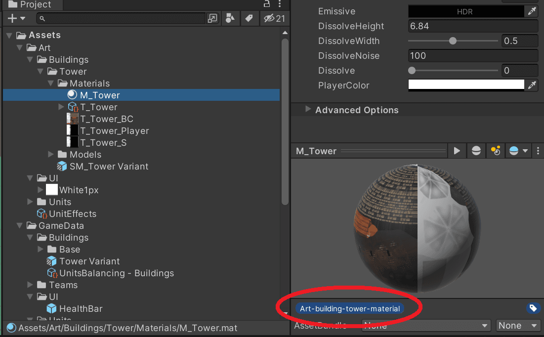 Screen capture of automatic labeling post-processing in the Unity Editor.