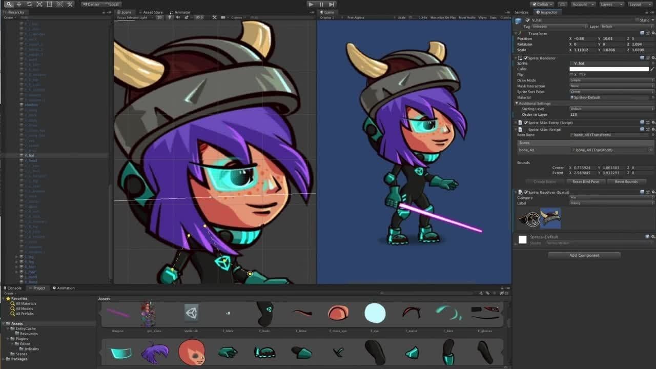 2D Animation with swappable Sprites