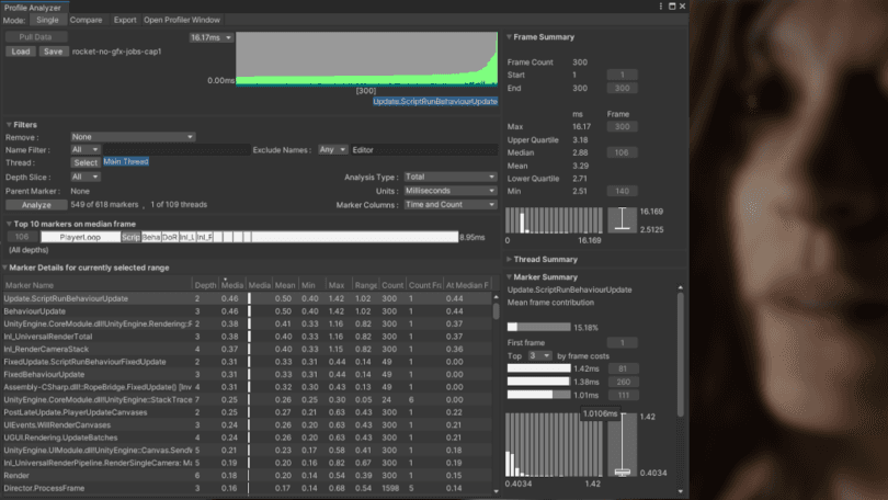 Optimize your game with the Unity Profile Analyzer