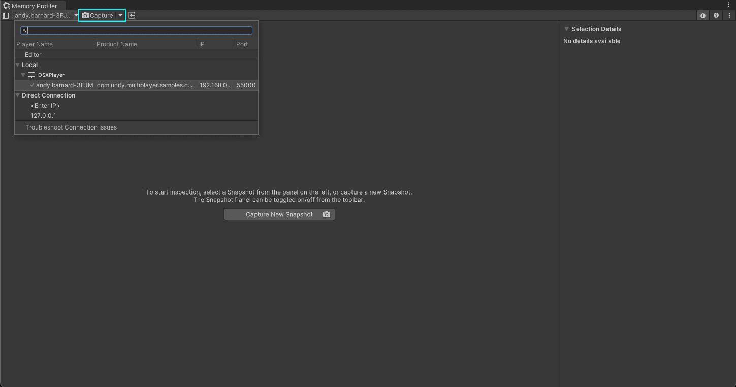 Inspecting memory with the new Memory Profiler package