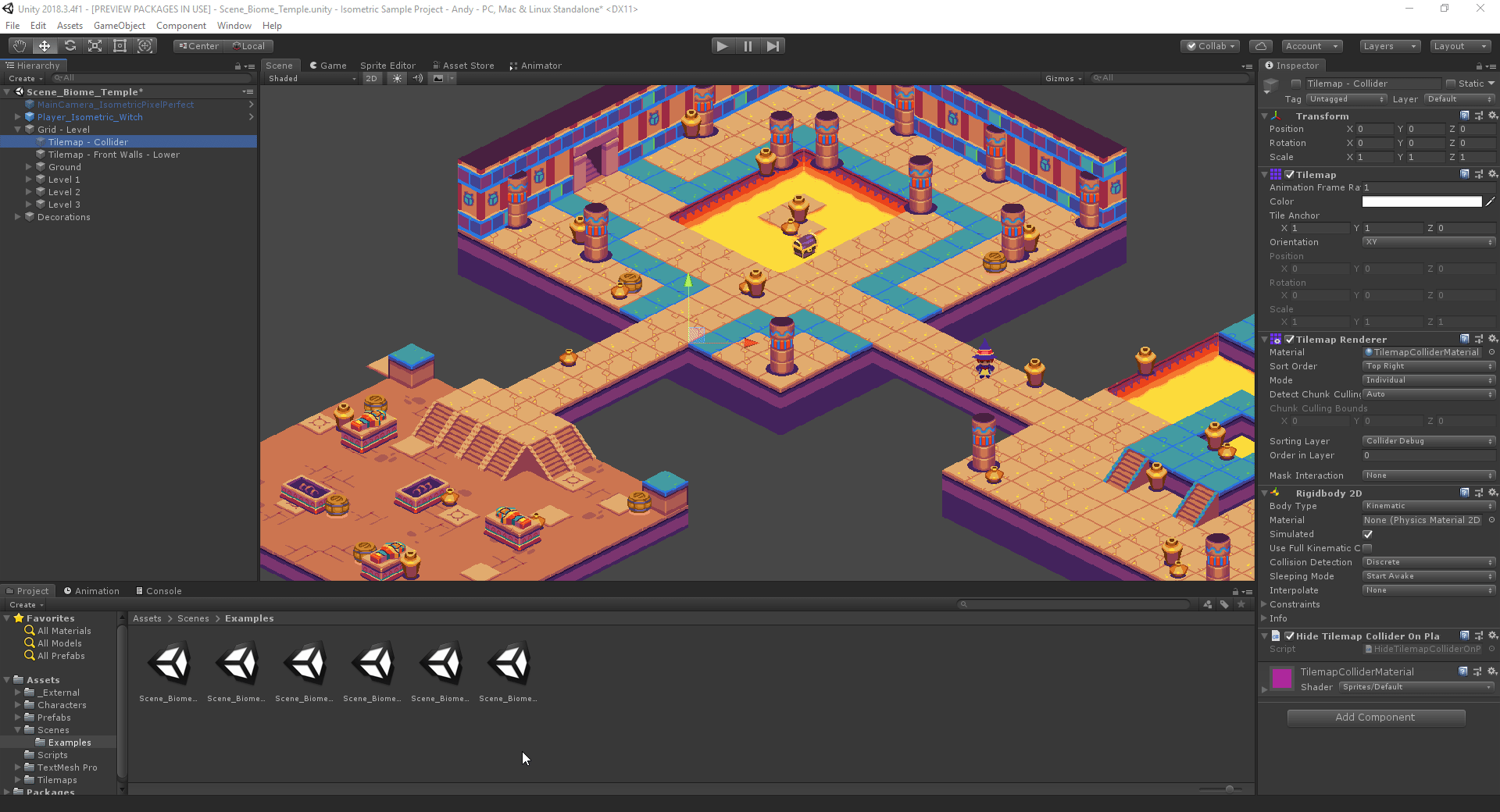 Isometric 2D environments with Tilemap