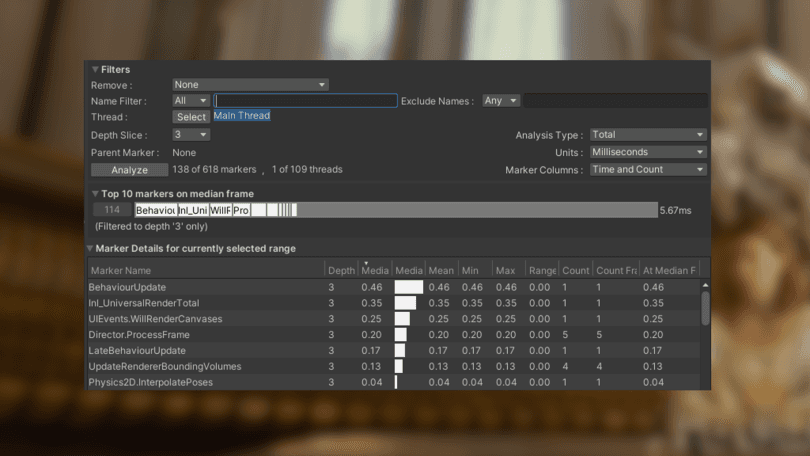 Optimize your game with the Unity Profile Analyzer