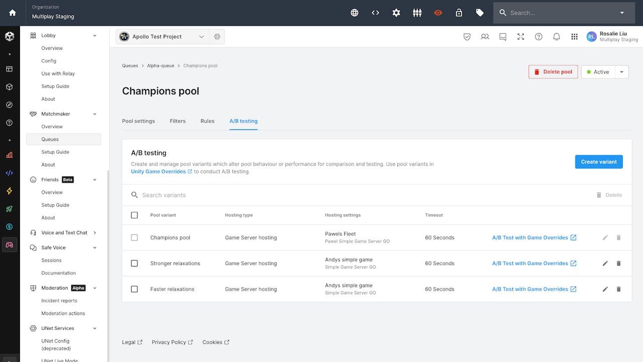 Customizable Game Matchmaking Software Service | Unity