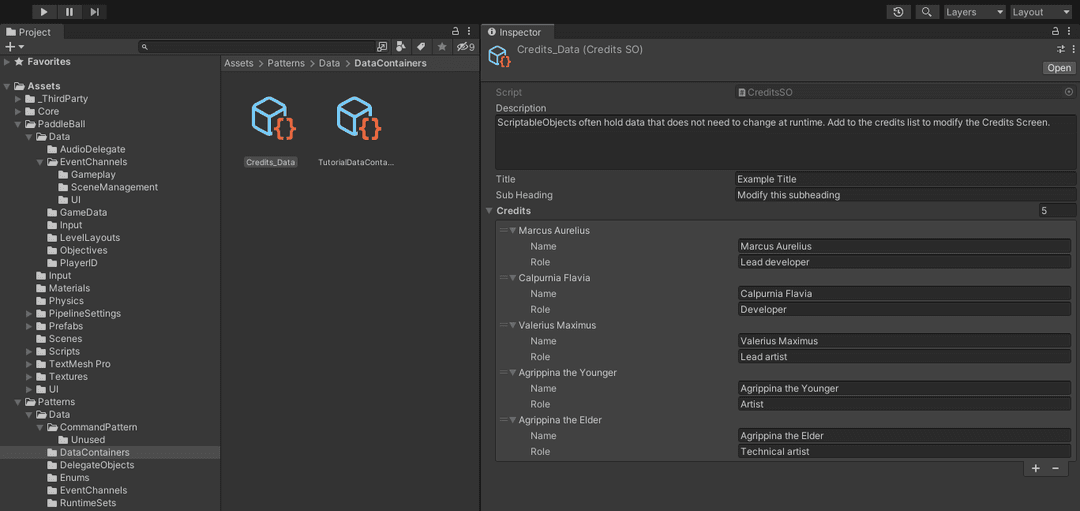 使用 ScriptableObjects 分离游戏数据和逻辑 | Unity