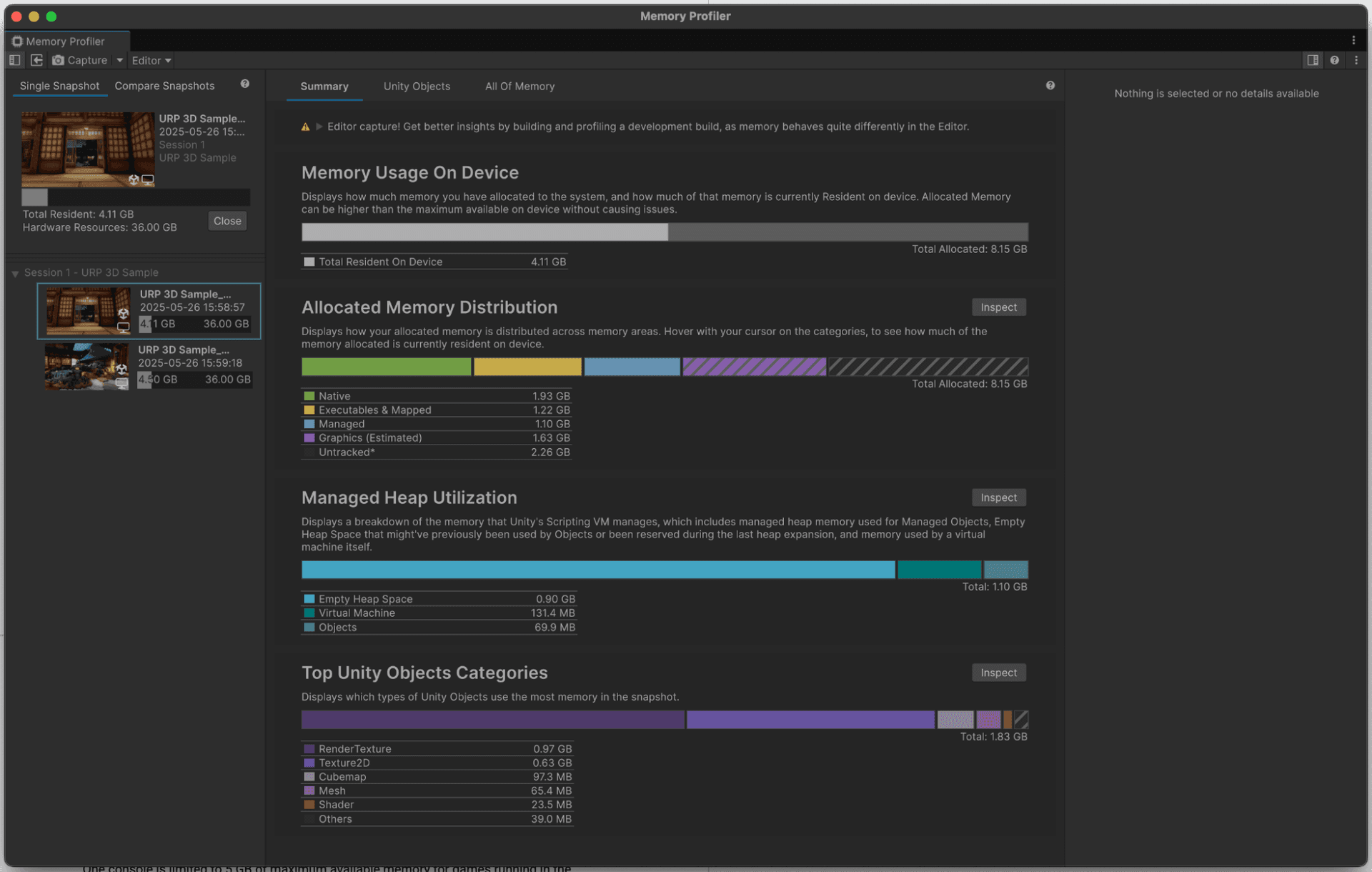 Analyze Memory Usage with Memory Profiling Tools | Unity