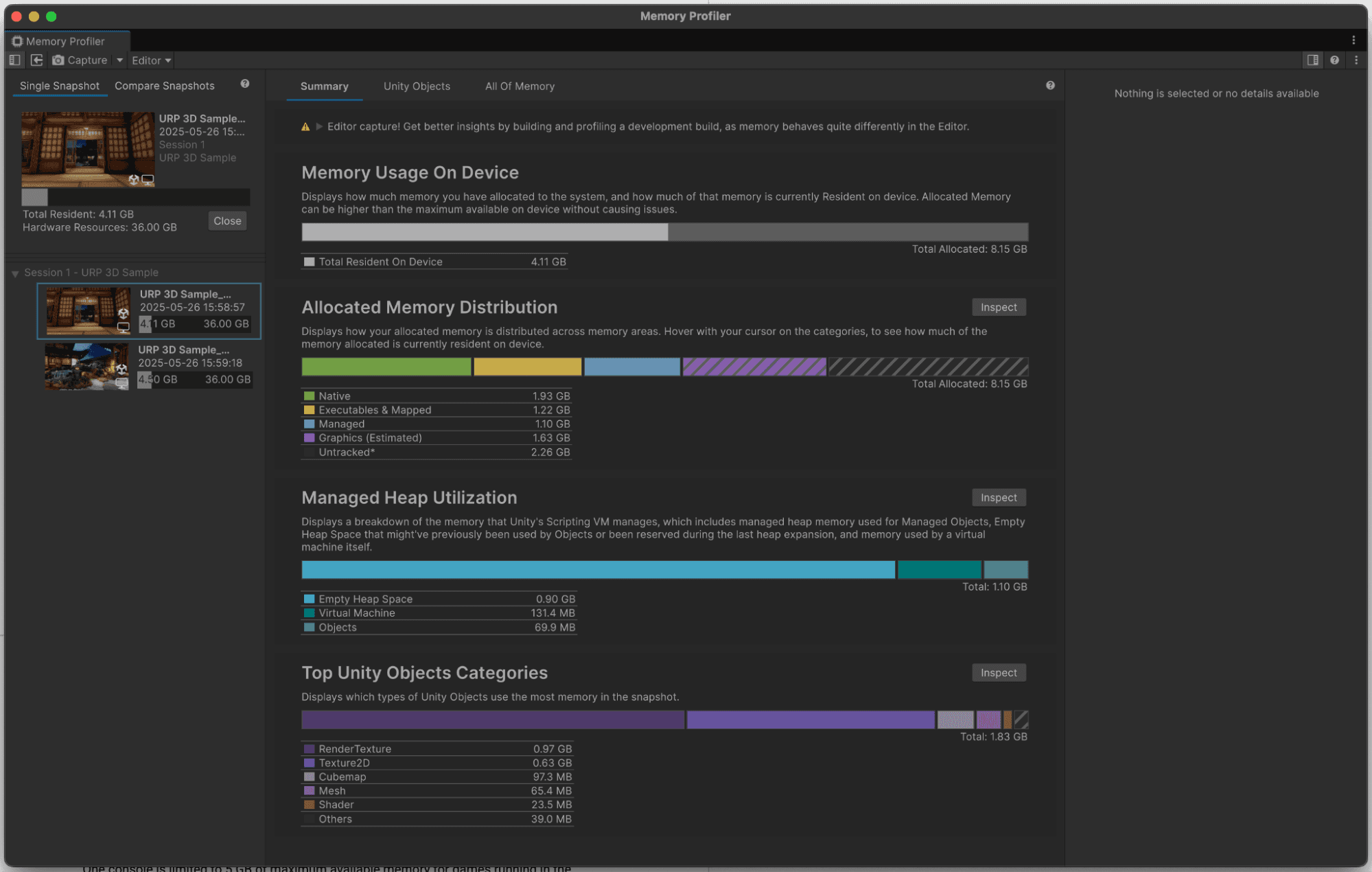 Analyze Memory Usage with Memory Profiling Tools | Unity