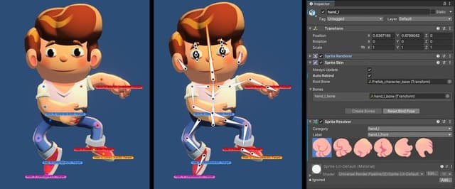 How to animate 2D characters in Unity 2022 LTS