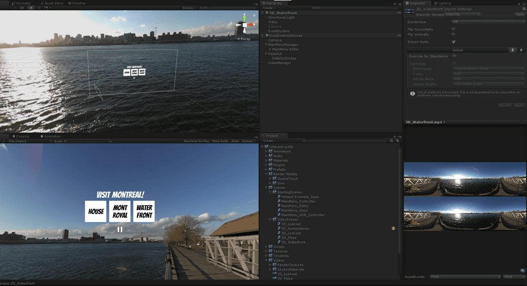 Getting started in interactive 360 video: Download our sample project