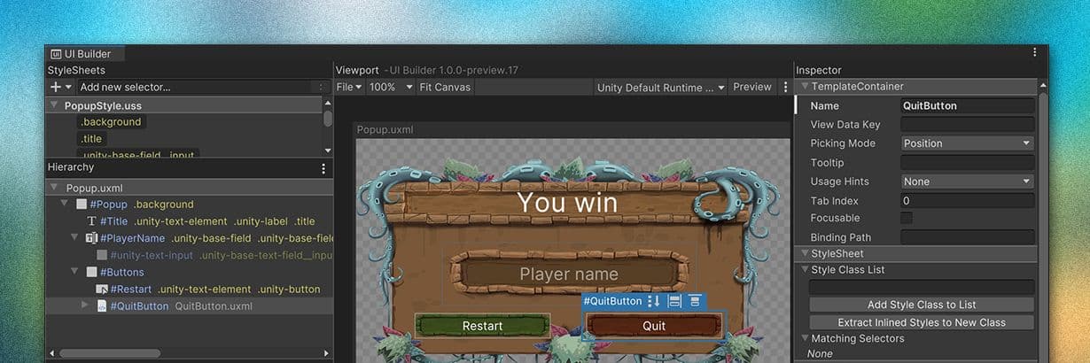 UI Toolkit在运行时:获取数据细分