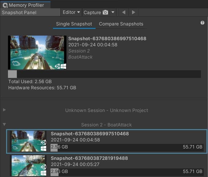 如何使用 Unity 的内存性能分析工具 | Unity