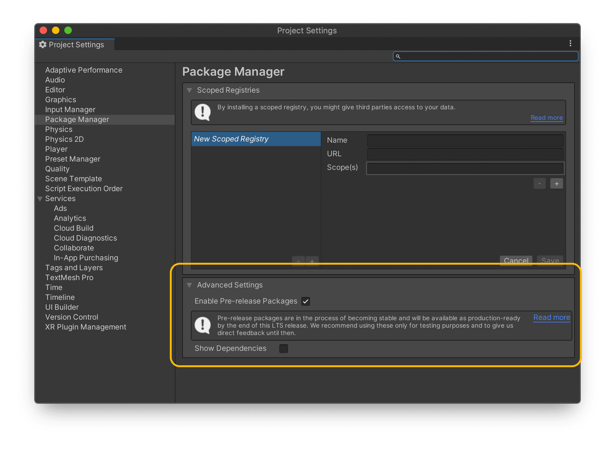 A new Package Manager experience in Unity 2021.1