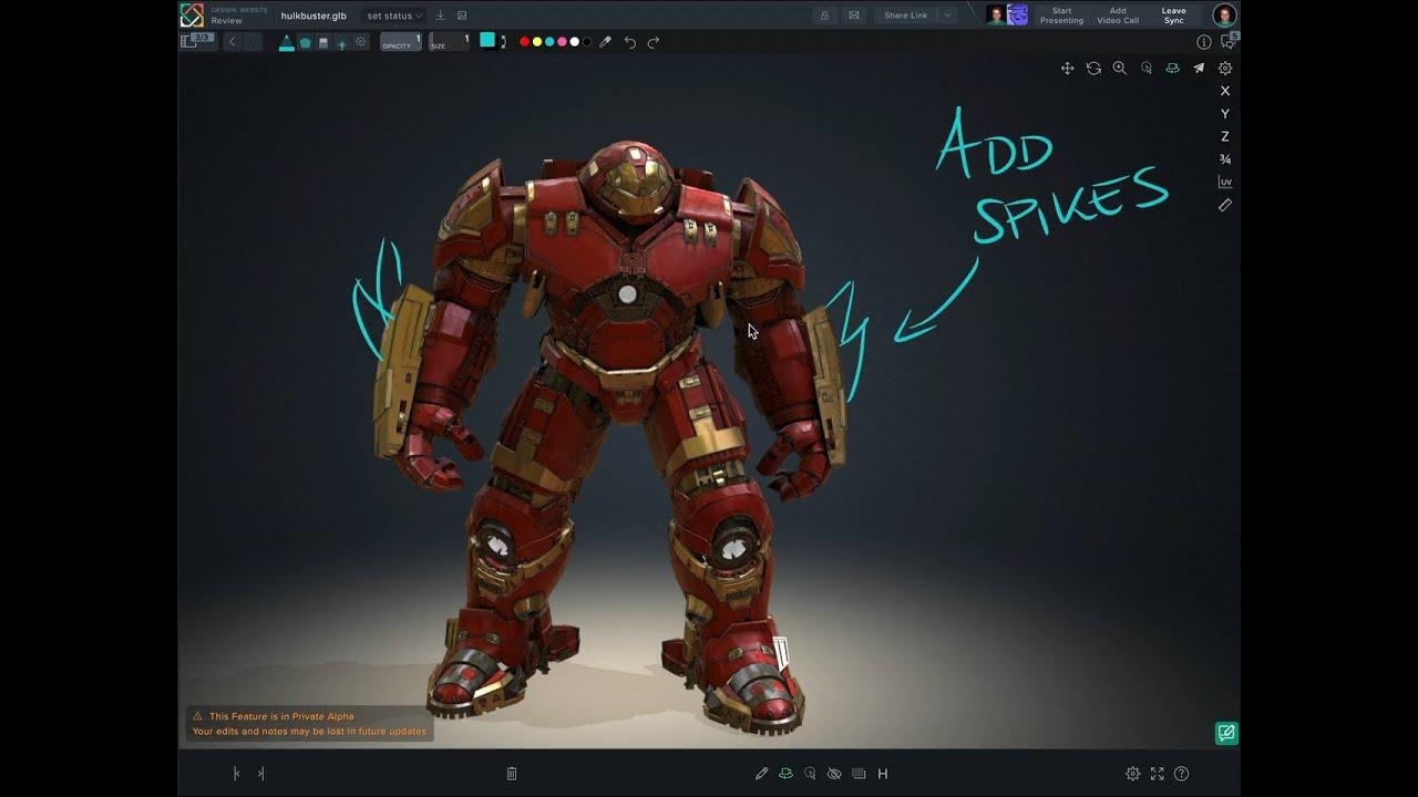 3D model review in SyncSketch