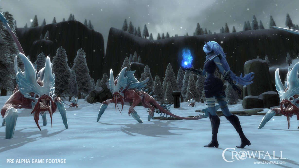 Combat d'hiver du jeu Crowfall