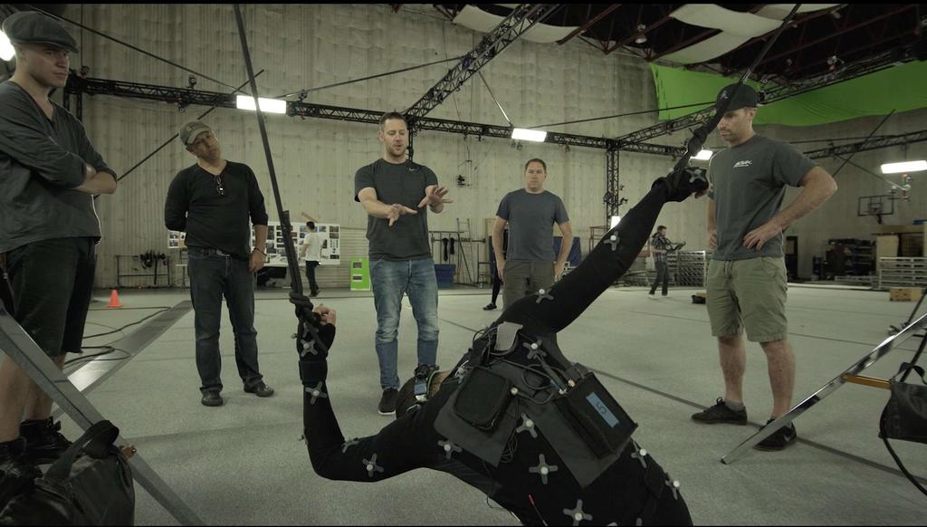 The Oats team in action at Animatrik, a motion capture studio