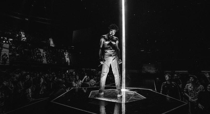 Donald Glover performs as Childish Gambino on the This Is America Tour.