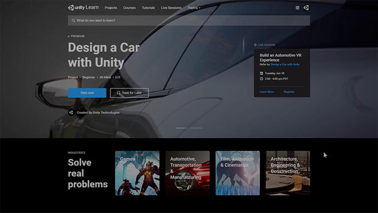 利用 Unity Learn Premium 提升技能。快速浏览。