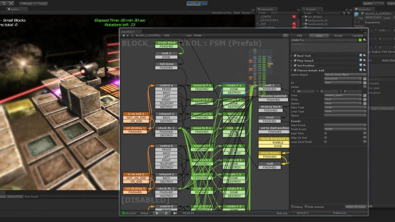 Playmaker visual scripting tool from Unity Asset Store
