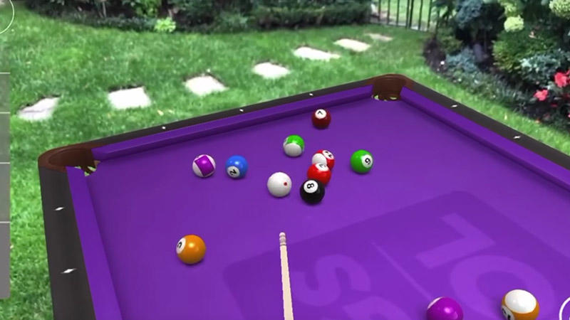 Demonstração da versão em AR de Kings of Pool