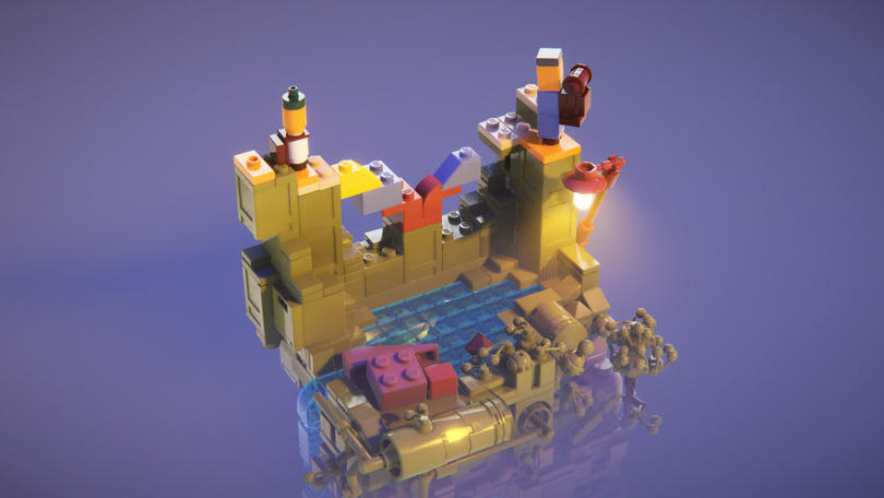 3D レンダリングされた LEGO のモデル