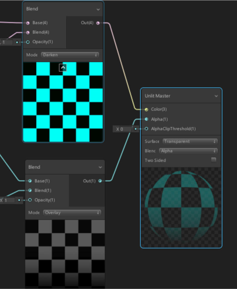 Image of shaders in Unity editor