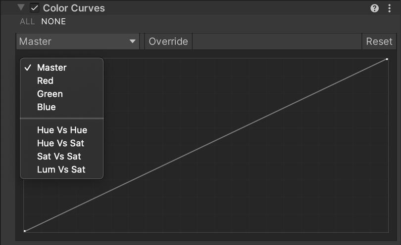 Color Curves interface