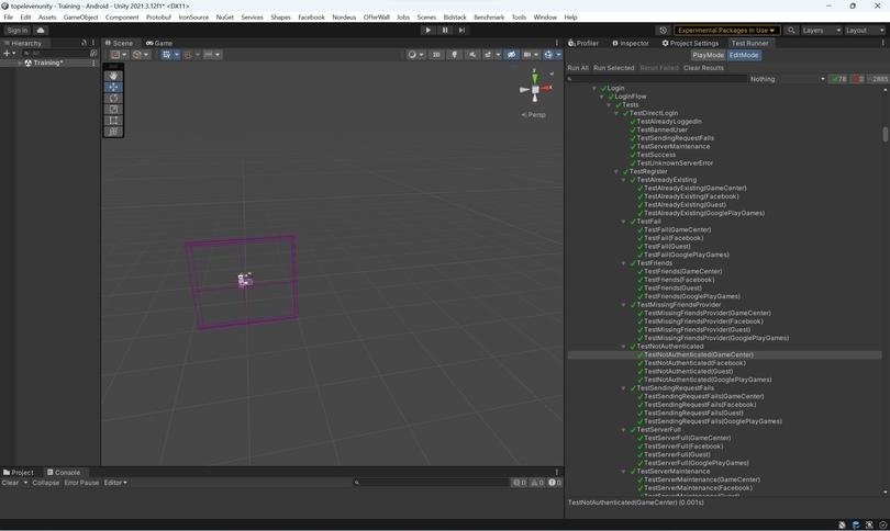 Unity Editor with single object in frame