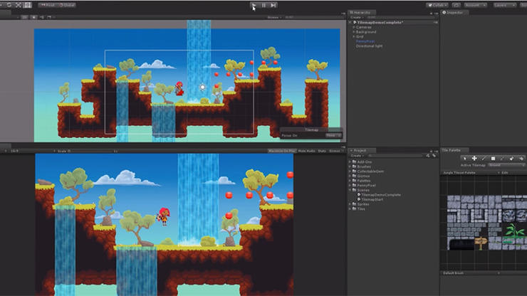 Construção de mundos 2D com Tilemap, Unity Learn