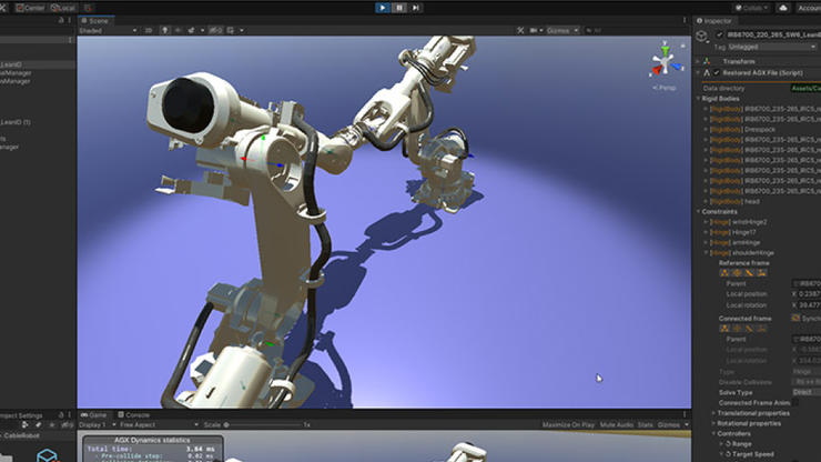 AGX Dynamics für Robotik von Unity