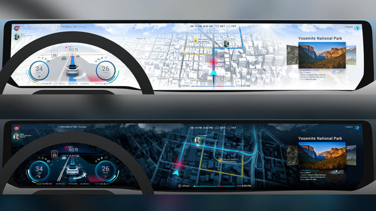 Automotive location data and services interface