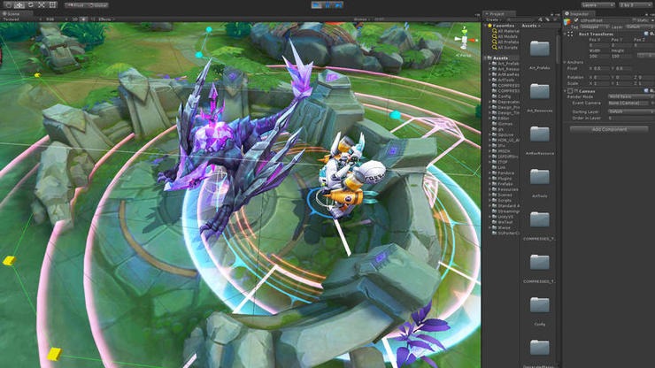 Captura de tela de Arena Valor no Unity Editor